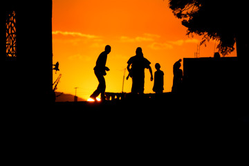 Fototapeta premium LANDSCAPE PICTURE CITY LIGHTS ART