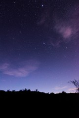 Indigo night sky above the desert in Lavalle, province of Mendoza, Argentina