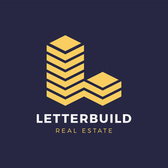 Letter L real estate and construction services logo concept.