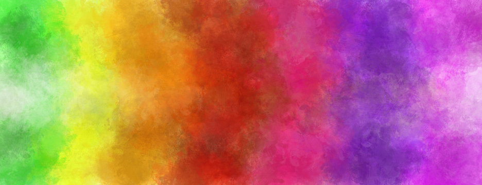 Abstract rainbow colors textured watercolor background