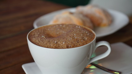Hot chocolate and pan de muerto