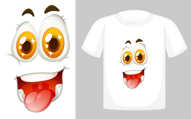 T-shirt design with graphic in front
