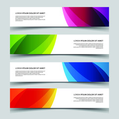 Fototapeta premium Vector Abstract banner web template
