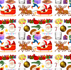 Seamless background design with christmas theme