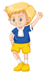 Cute happy smiling child isolated on white background