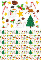 Seamless background design with christmas theme