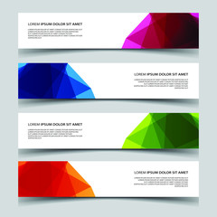 Fototapeta premium Vector Abstract banner web template