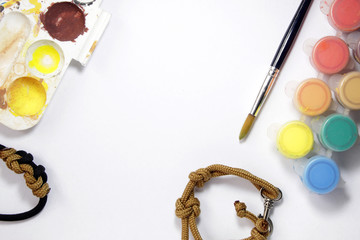 flat lay composition view from above