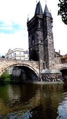 The Charles Bridge over the River Vltava in Prague in the Czech republic