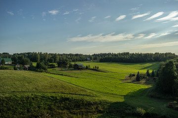 Beautiful hills. Summer panoramas of nature. Euro-trip