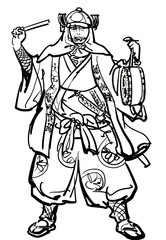 大石内蔵助-モノクロ