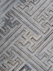 Close Up of Carved Geometric Pattern