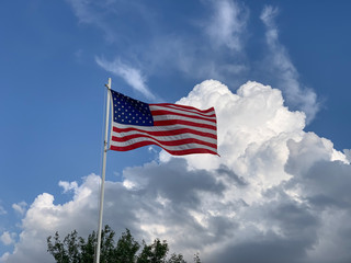 Flag and Cloud