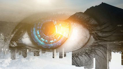 Abstract high tech eye concept
