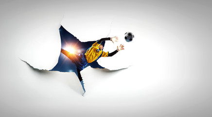 Paper breakthrough hole effect and soccer