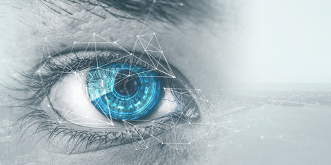 Abstract high tech eye concept