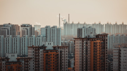 Fototapeta na wymiar sunset of city 
