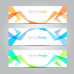 Abstract banner design template collection. 