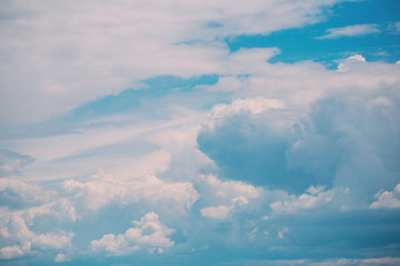 Beautiful blue sky with clouds.