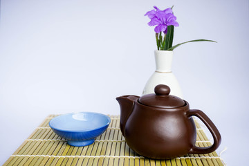 teapot and cup of tea