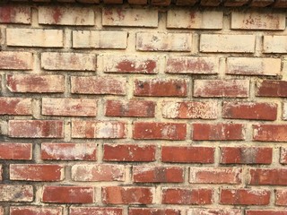 old red brick wall background.