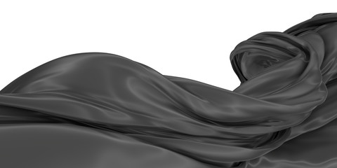 Abstract background of colored wavy silk or satin.