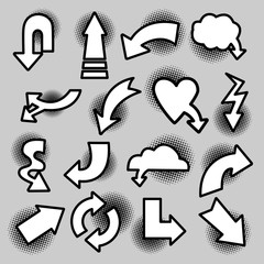 vector set of comic arrows-04