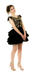 Elegant girl in a dress.