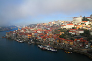 Panoramic view of old town of Porto, Portugal