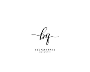 BQ Initial handwriting logo vector