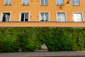Fototapeta na wymiar Stockholm, Sweden An apartment building on Helgagatan on Södermalm.