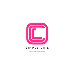 Simple Geometric Line minimalist Logo Design