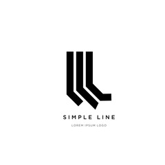 Simple Geometric Line minimalist Logo Design