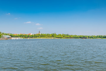Beautiful scenery of Meilan Lake in Shanghai, China
