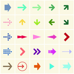 arrow sign icon set.