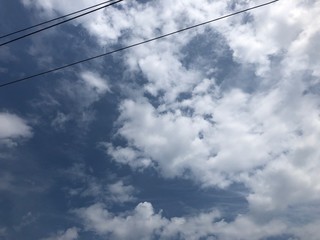 blue sky and clouds