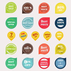 Obraz premium Set of vector badges and labels.Badges vintage style.