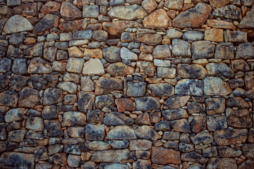 An old cobblestone wall in Malta