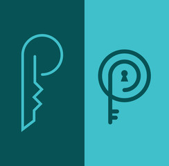 Letter P Key Logo Design