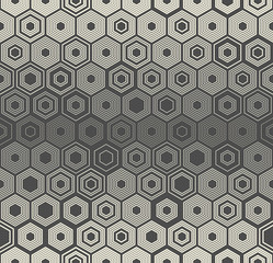 Seamless Honeycomb Wallpaper. Decorative Hexagon Pattern