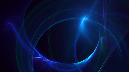 3D rendering multicolored abstract fractal on black background