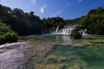skradinski buk waterfall in national park krka in croatia