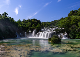skradinski buk waterfall in national park krka croatia