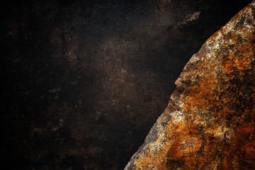 Stone background, top view .,Natural brown stone