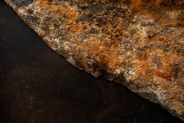 Stone background, top view .,Natural brown stone