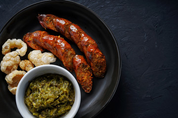Thai sausage ,Tradition Northern Thai food. Thai cuisine nam prik or chilli sauce. Thai food concept - Image