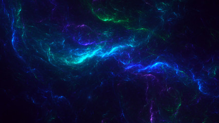  3D rendering multicolored abstract fractal on black background