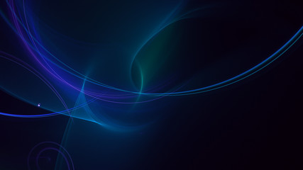  3D rendering multicolored abstract fractal on black background