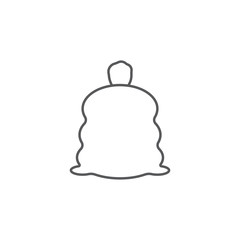 Obraz premium Full bag vector icon symbol isolated on white background