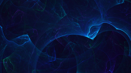  3D rendering multicolored abstract fractal on black background